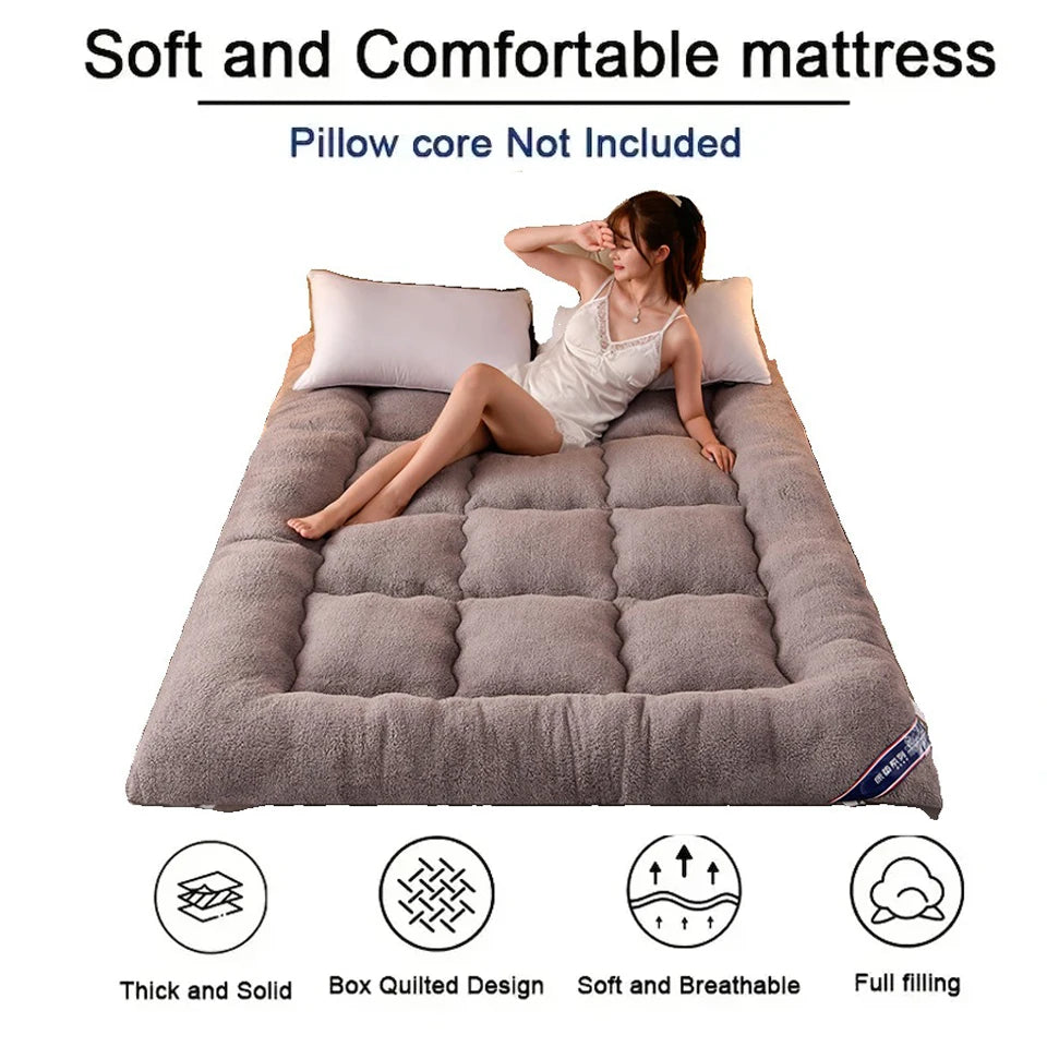 Neueste verdickte warme Lammwolle Matratze Tatami Matratze Studentenwohnheim Matratze Rutschfest faltbar für Schlafzimmer Sofa Bett 매트리스