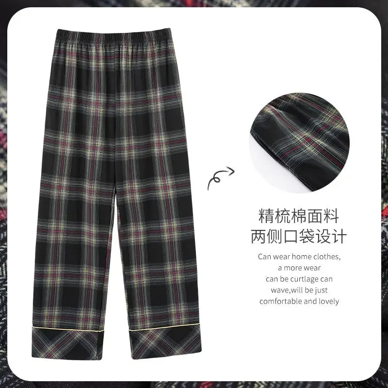 Nouveau style Vente chaude Coton carreaux Pyjama Pantalon pour Adultes Ameublement Coton Pantalon Coton Pyjama Homme Bas de sommeil Vêtements d'intérieur