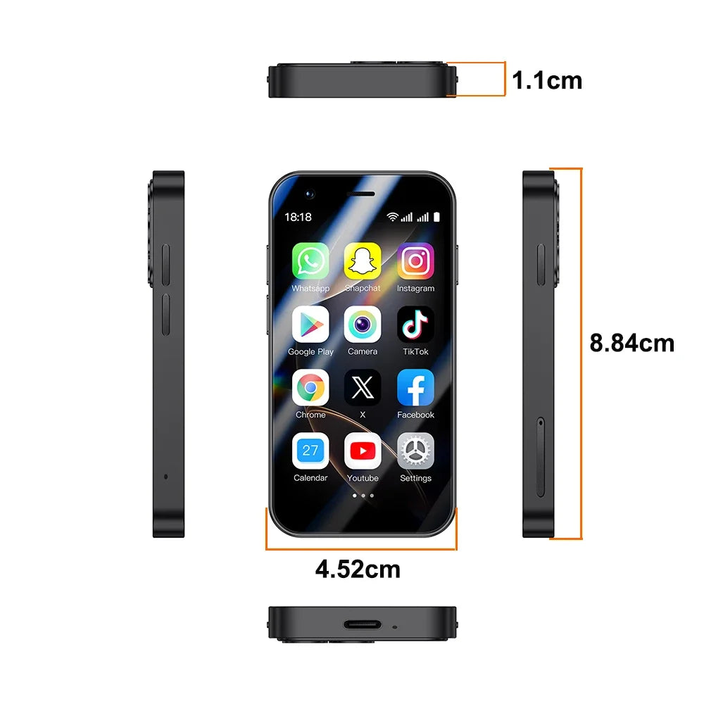 SOYES A17 Mini Android8.1 Smartphone 3.0 Zoll 2GB RAM 16GB ROM Dual SIM Standby Play Store 3G kleines Telefon