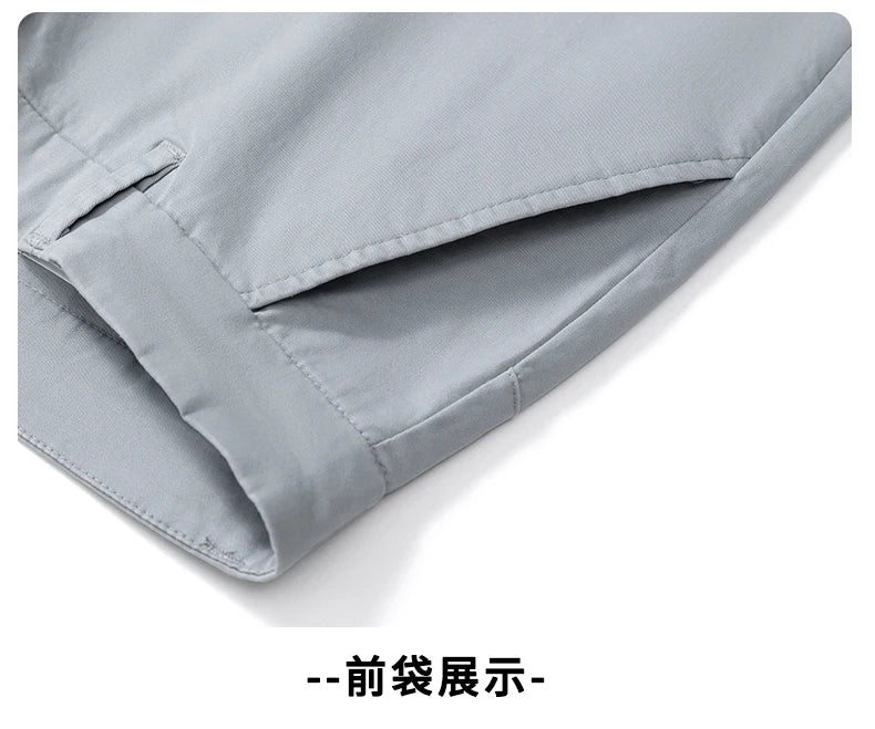 2025 Stretch Herrenhose Straight Fit Baumwolle Golfhose Herren Frühling Sommer Anzughose Büro Arbeit Freizeit Schwarz Marineblau Khaki