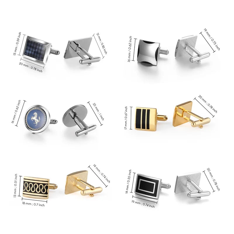 1 Paire Boutons De Manchette Carrés En Cuivre Et Pinces À Cravate Pour Hommes, Cadeaux De Mariage De Luxe, Bijoux De Mode, Poignets Pour Hommes