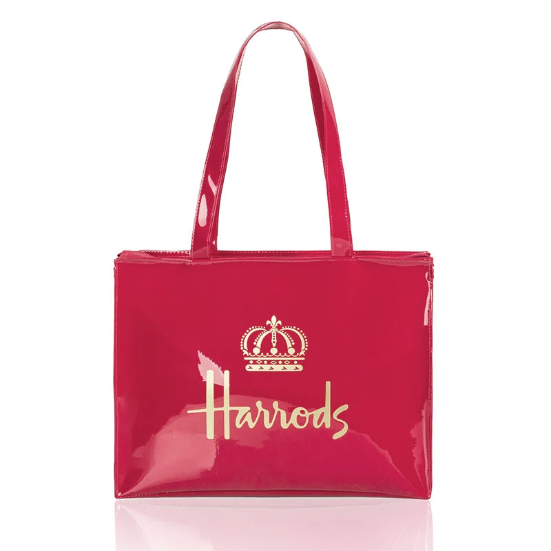 Horizontal Edition PVC Reusable Shopping Bag Eco-friendly London Lady Shopper Bag Large Capacity Waterproof Handbag Shoulder Bag