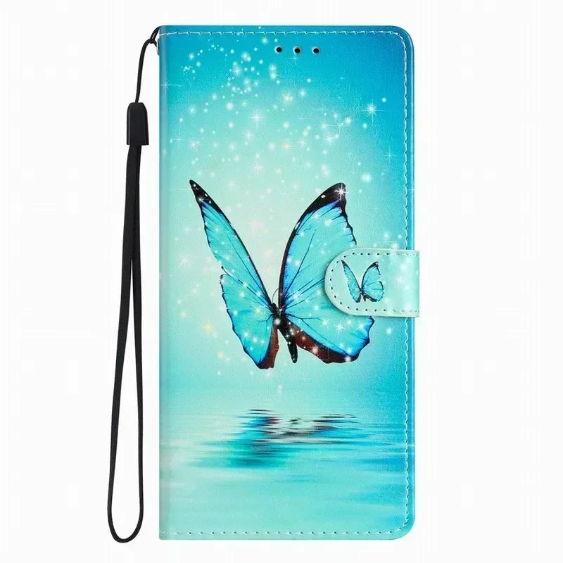 Joli étui à fleurs peintes pour Samsung Galaxy A03 A04S A05 A05S A06 A13 A14 A16 A23 A24 A25 A34 A35 A36 A52S A53 A54 A55 5G Coque