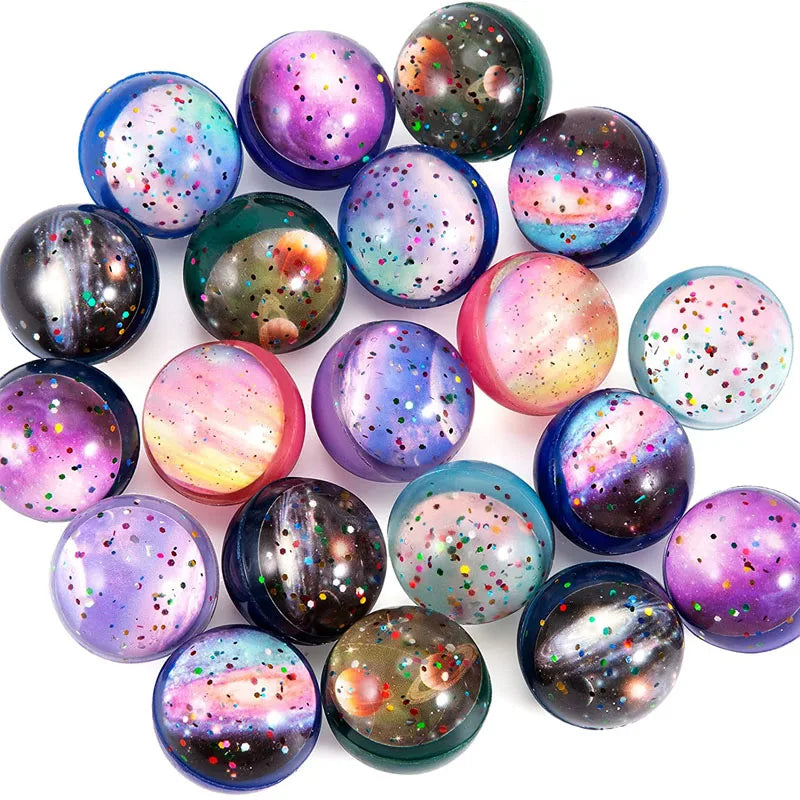 30 Stk. Sonnensystem Planeten Weltraum Party Mitgebsel für Kinder Flummis 30MM Preise Geburtstagsgeschenk Automaten Spielzeug