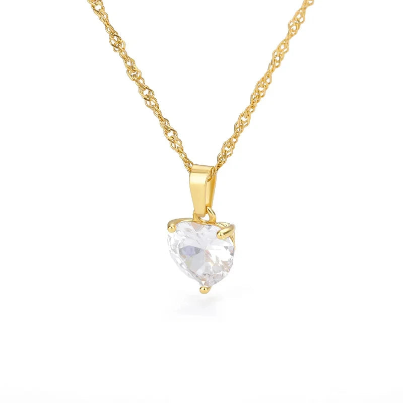 Colliers multicouches en forme de cœur pour femmes, en acier inoxydable, couleur or, pendentif œil maléfique, chaîne ras du cou, bijoux de mariage, cadeau