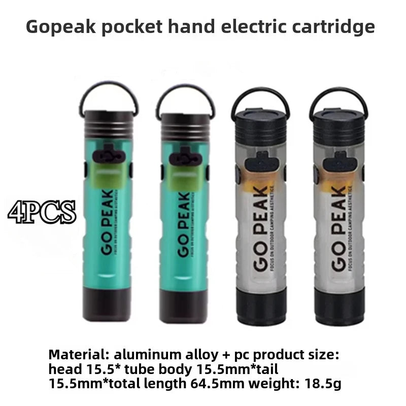 GO PEAK Starke, leichte Mini-Taschenlampe, lange Akkulaufzeit, Kappen-Schlüssel-Clip-Licht, wiederaufladbare magnetische Haken-LED-Nacht-Taschenlampe