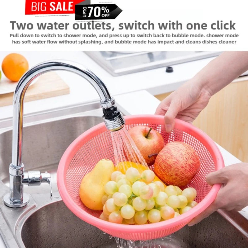 Water Tap Extension Water Faucet Extender Anti-Splash Heads Kitchen Faucets Extender Spare Parts Faucets Extended Aerator Filter