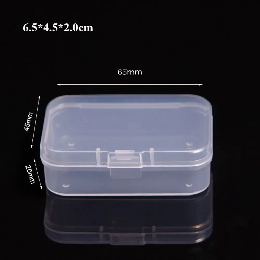 Square Round Plastic Transparent Storage Box Small Items Sundries Organizer Case Jewelry Beads Container Box Tools Accessories