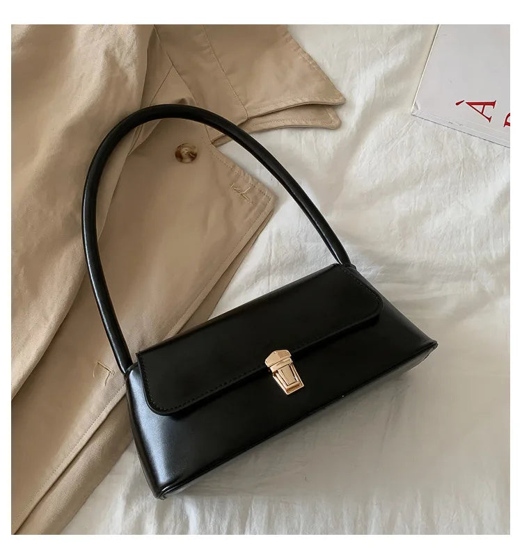 Korean Style Underarm Female Bag PU Minimalist Women Handbag 2025 New Fashion Shoulder Bag Solid Color Daily Commuter bag