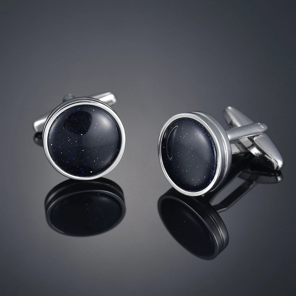 Quality Gems Craft Manschettenknöpfe Blumenmuster Golden Horse Muster Stoff Französische Ovale Hemd gemelos cuff links