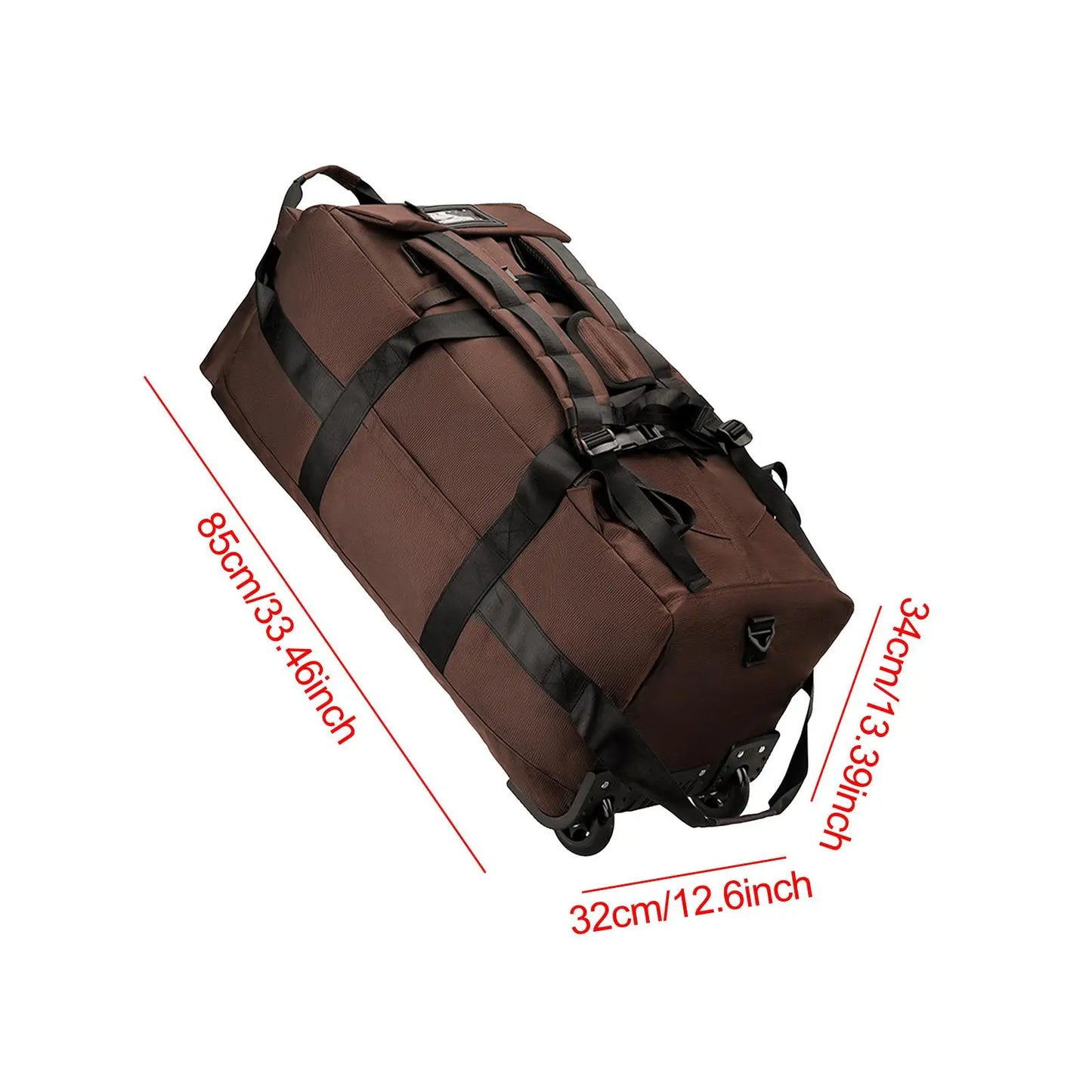 Wheeled Duffel Bag Foldable Suitcase for Traveling Beach Camping Storage Bag