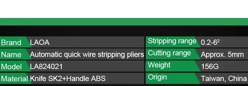 LAOA industrial fast automatic wire stripping pliers electrician specific multifunctional pliers wire cutting and pressing tools