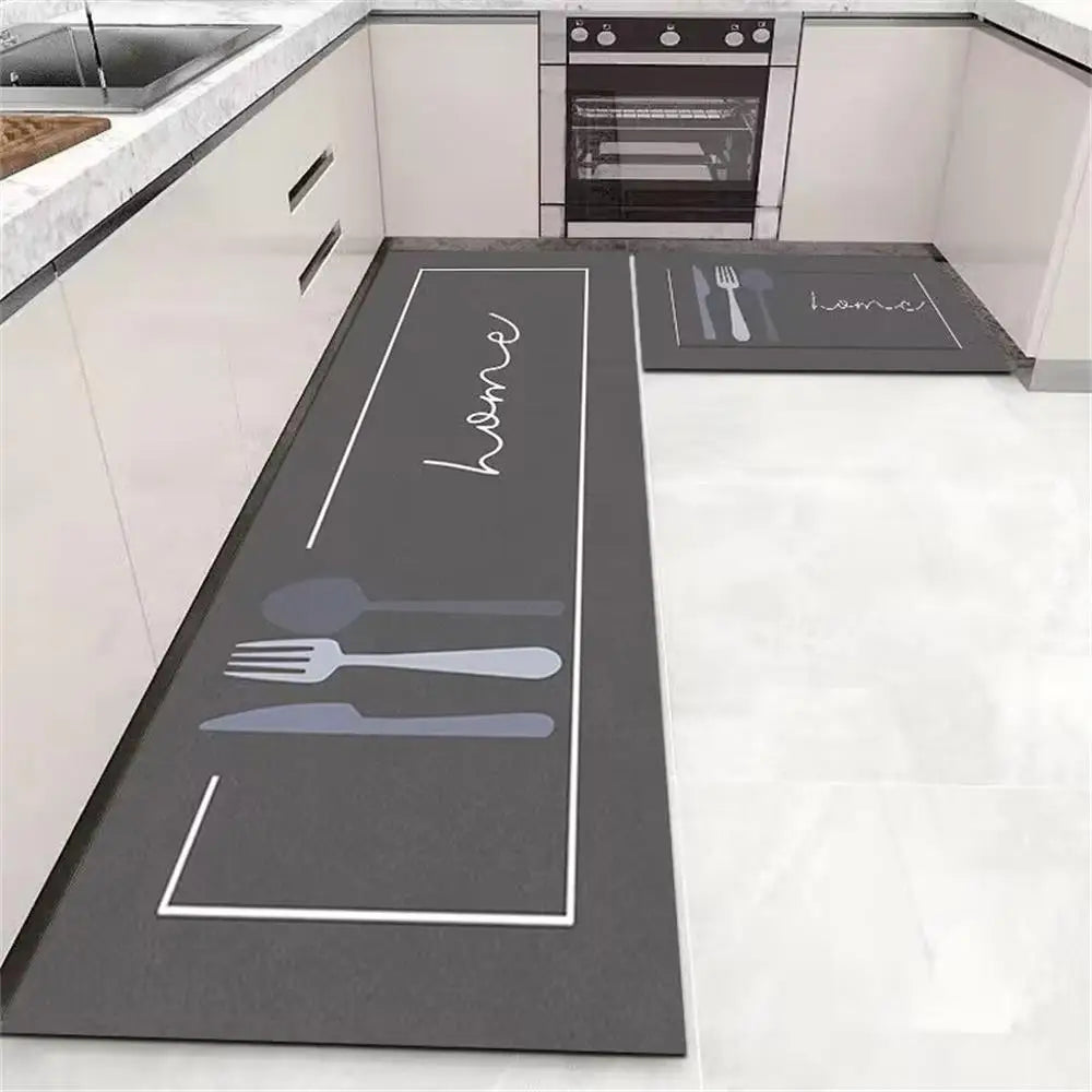 1 TAPIS de sol de cuisine imperméable, antidérapant, anti-saleté Tapis de pied Tapis de sol domestique Tapis long en velours cristal Tapis de porte 바닥 깔개