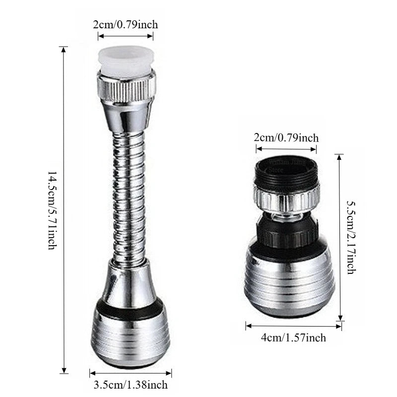 Water Tap Extension Water Faucet Extender Anti-Splash Heads Kitchen Faucets Extender Spare Parts Faucets Extended Aerator Filter