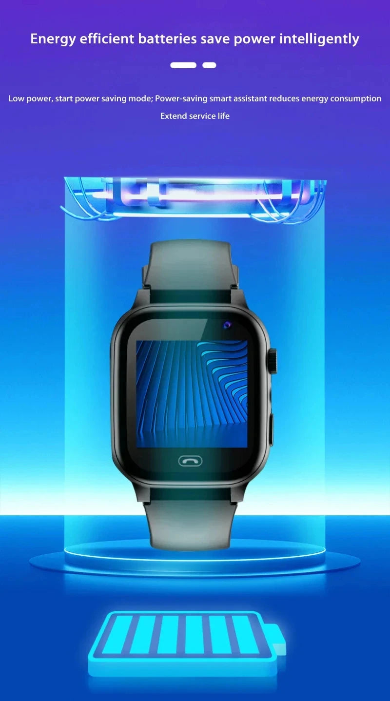 Montre intelligente pour enfants 5G GPS Localisation Appel vidéo Carte SIM SOS Caméra enfant Étanche Mise à niveau 2025 Pour garçons filles Ajouter des écouteurs