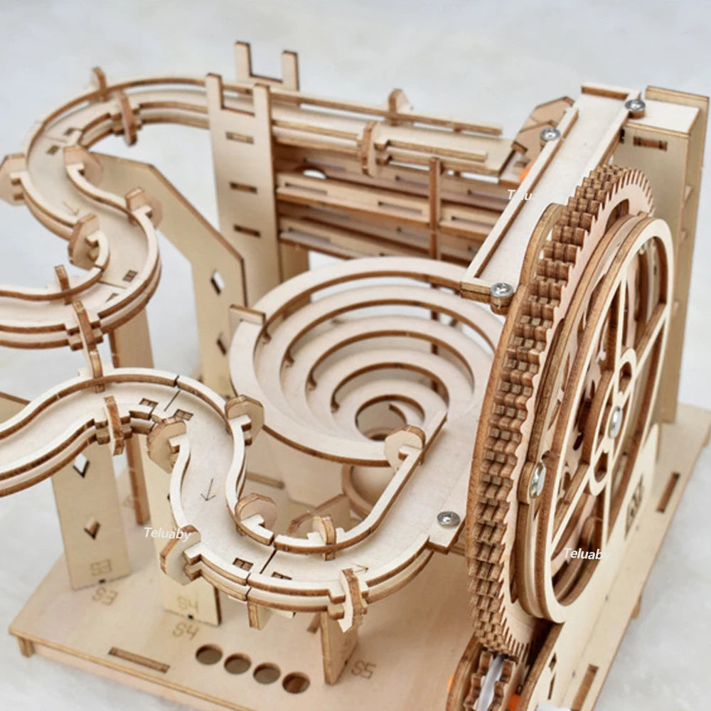 3D Holzpuzzle Murmelbahnen Mechanische Puzzles Selbstbau-Spielzeug STEAM Lernspielzeug Modellbausätze für Kinder und Erwachsene Geschenk