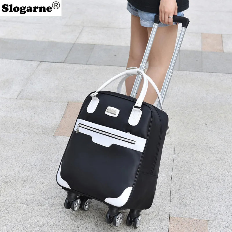 Fashion Rollkoffer Damen 4 Räder Spinner Reisetaschen Herren Geschäftsreise-Taschen Oxford-Koffer Wasserdichte Trolleys