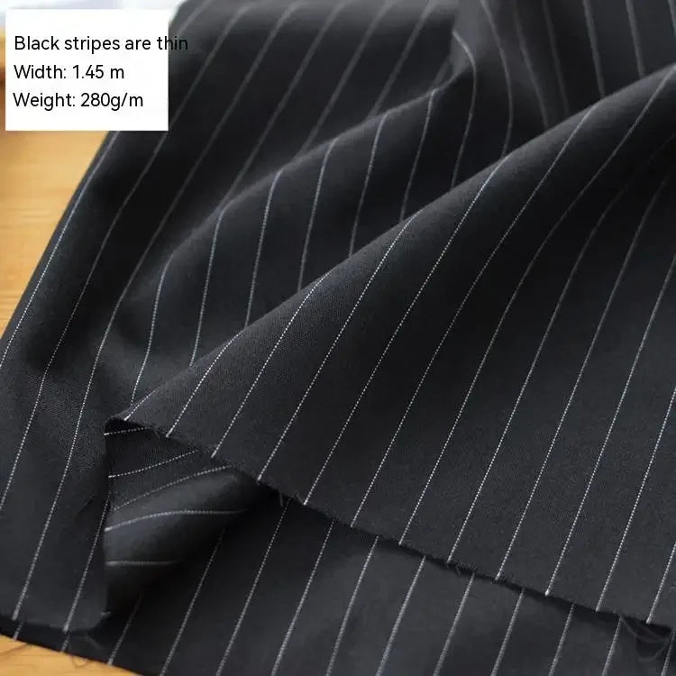 Micro-elastischer Anti-Falten-Anzug, gestreifter Stoff, Frühling, Herbst, Hose, Weste, Rock, Mode zum Nähen, Design, Großhandel, Stoff