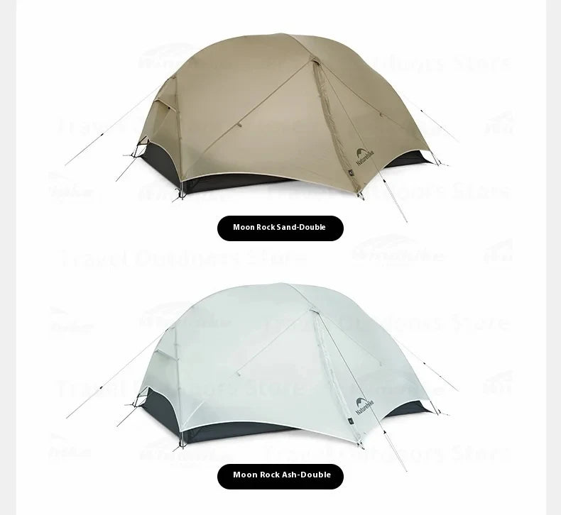 Naturehike Mongar UL BASE PRO 123 People Tent Trekking Backpacking Shelter Tent 20D Nylon Waterproof Ultralight Outdoor Camping