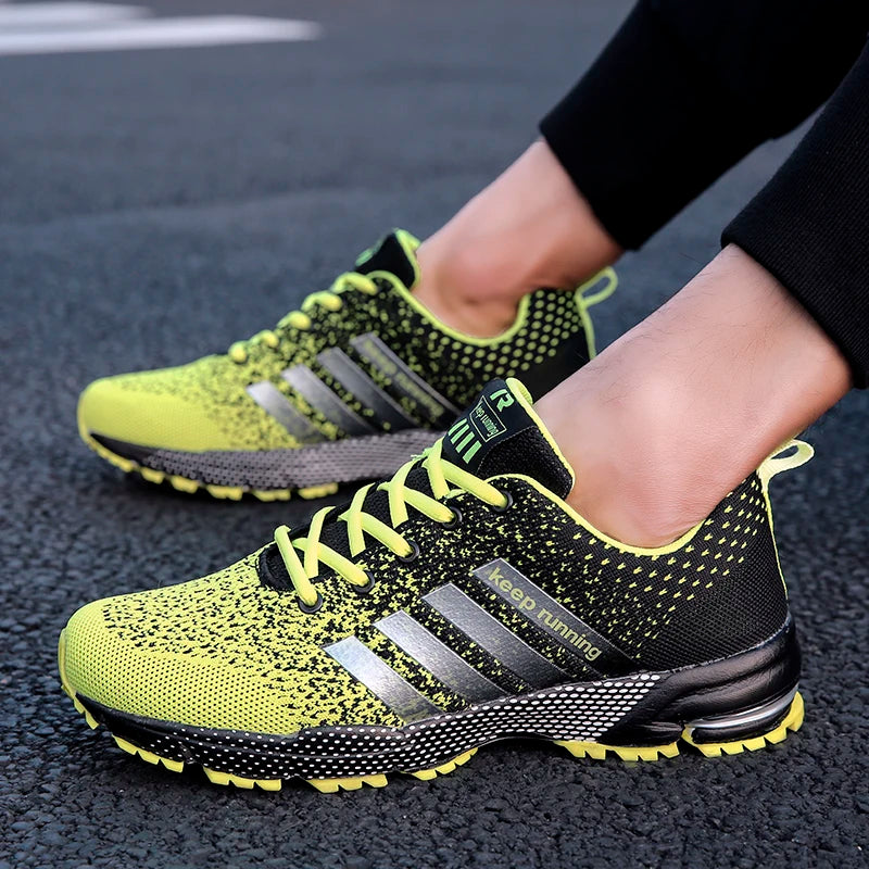 Men Outdoor Sneakers Summer Breathable Shoes for Men Lightweight Sneakers Comfortable Sports Walking Training Running Shoes