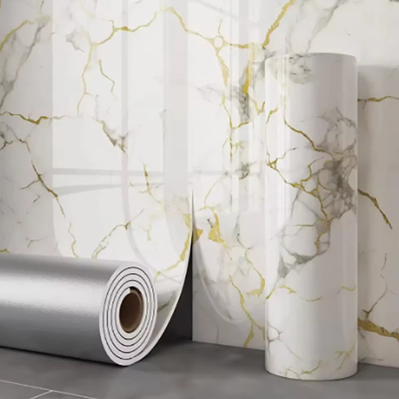 1 roll of 40cm self-adhesive marble imitation ceramic tile PVC wallpaper bathroom waterproof wall sticker bedroom wallpaper
