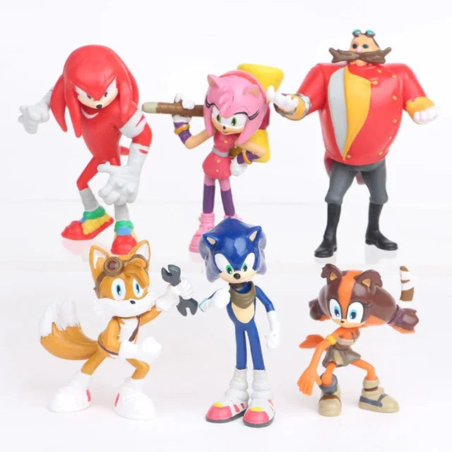 6Pcs/Set 6-7cm Sonic Figures Toy Pvc Toy Shadow Tails Characters Figure Toys For Children Animals Toys Set