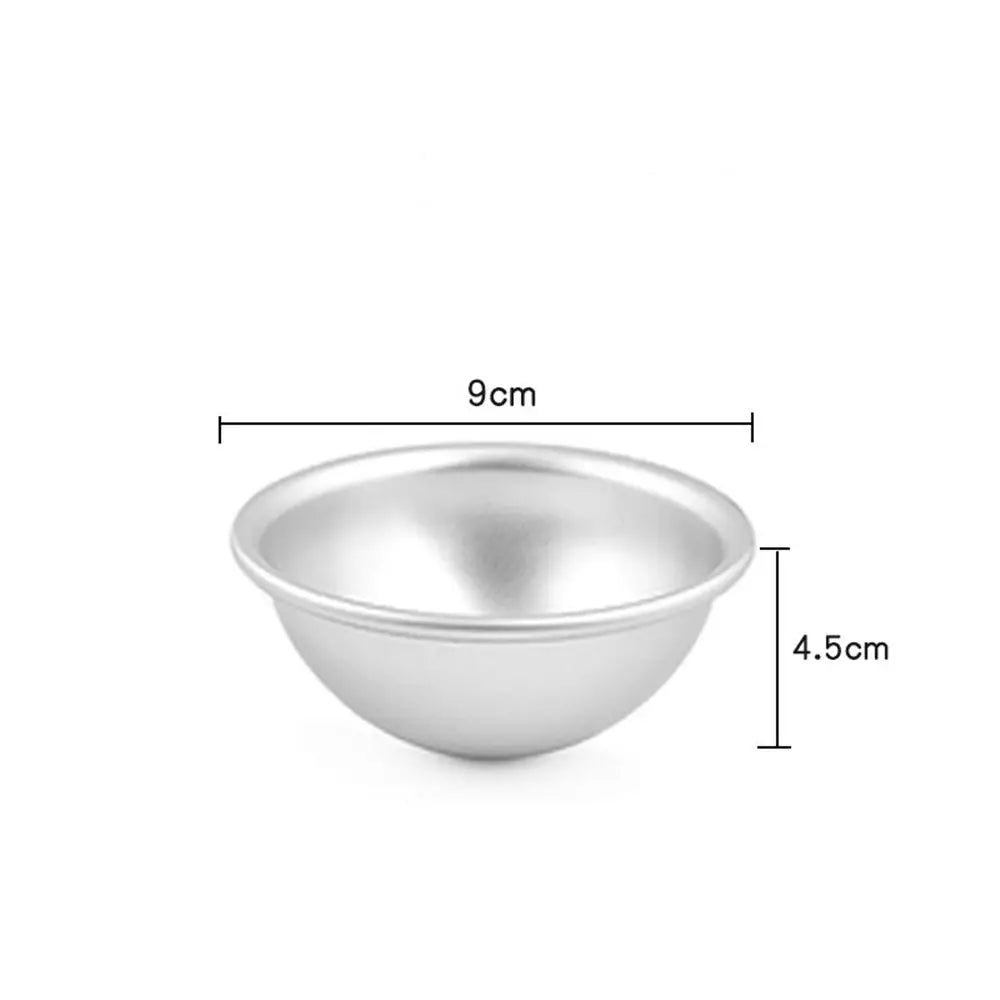 Sphere Bath Half Round Daifuku Dessert Pan Tin Baking 3D Aluminum Ball Mochi Mold Cake Pastry Mould Snowball