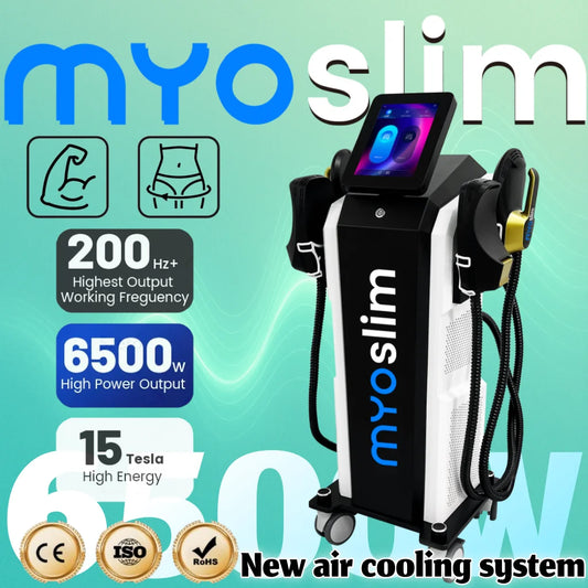 Myoslim 6500W RF Electromagnetic Body Slimming Muscle Stimulate Fat Removal Body Slimming Build Muscle EMS Body Sculpt Machine