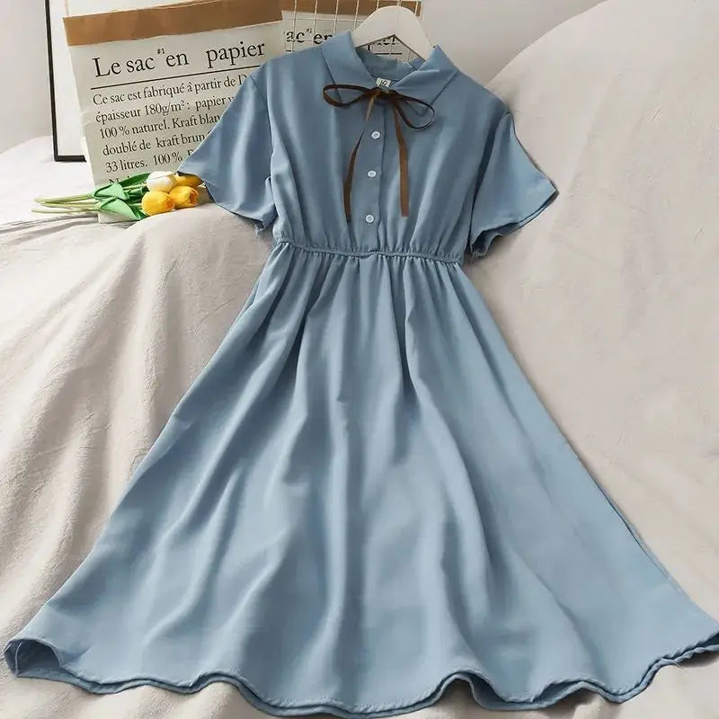 2026 Été Robes pour enfants Robes pour étudiants Vêtements pour enfants Style fête pour adolescents Uniforme de marin Robe de princesse Filles Quotidien 6 9 12 ans Fée