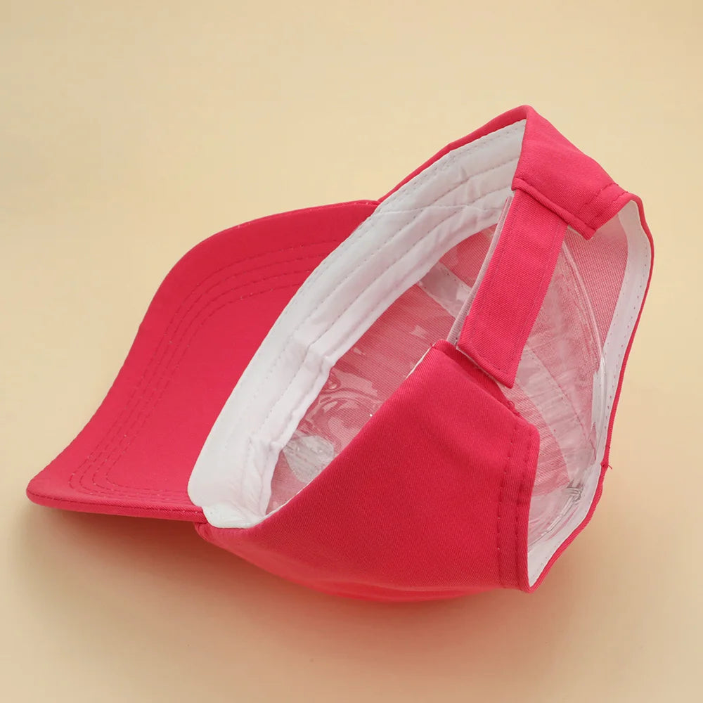 Casquettes de Baseball pour Enfants Garçons Filles Chapeau de Soleil Cœur Creux Amour Chapeaux à Queue de Cheval Haute Casquettes de Baseball Réglables pour Enfants de 4 à 12 Ans