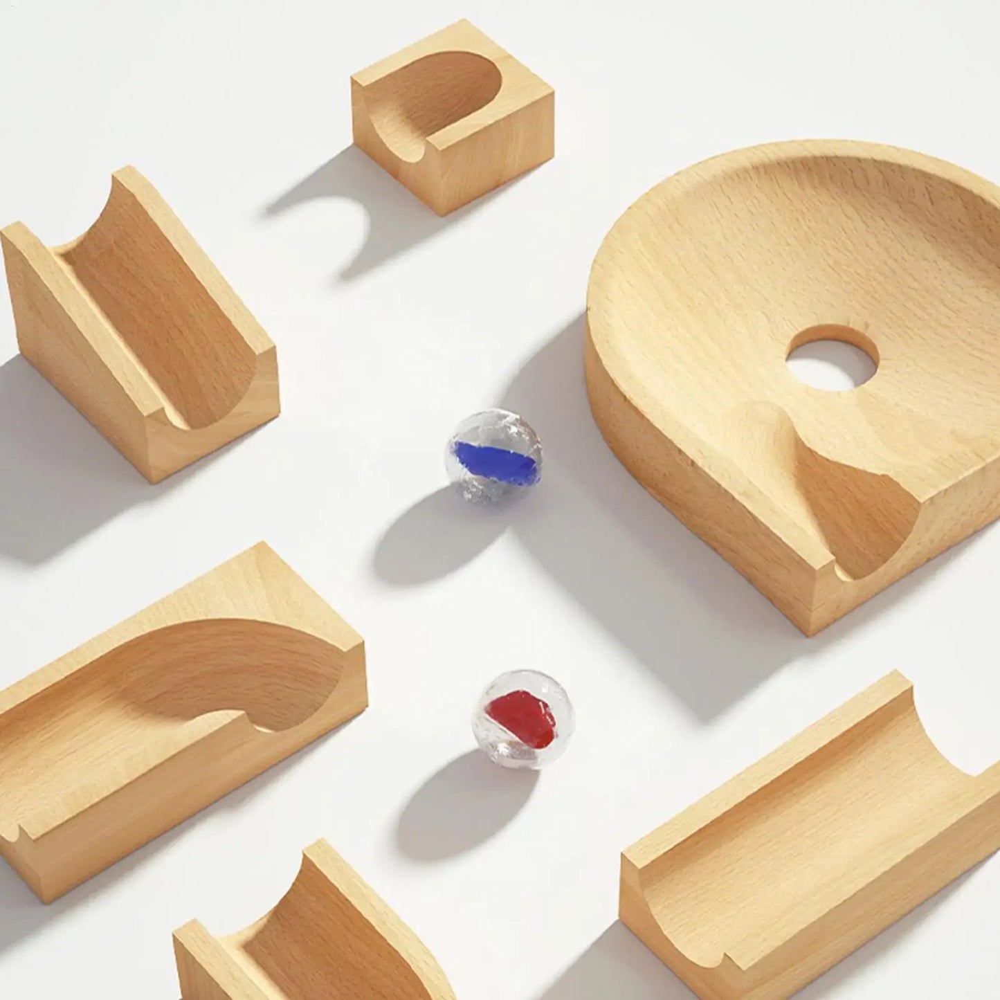 Holzmurmel-Labyrinth Rennbahn Spiel STEM Lernspielzeug für Kinder Lern-Puzzle-Brettspiel für Jungen Mädchen Geburtstagsgeschenke