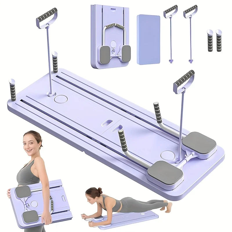 Planche d'exercice abdominale, planche de fitness, tonificateur de jambes et de bras, ensemble de Pilates multifonctionnel, équipement de fitness pour la maison