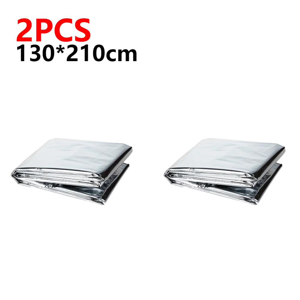 1-5PCS Emergency Thermal Blanket Waterproof Windproof Blankets for Outdoor Survive First Aid Blanket Foil Thermal Rescue Blanket