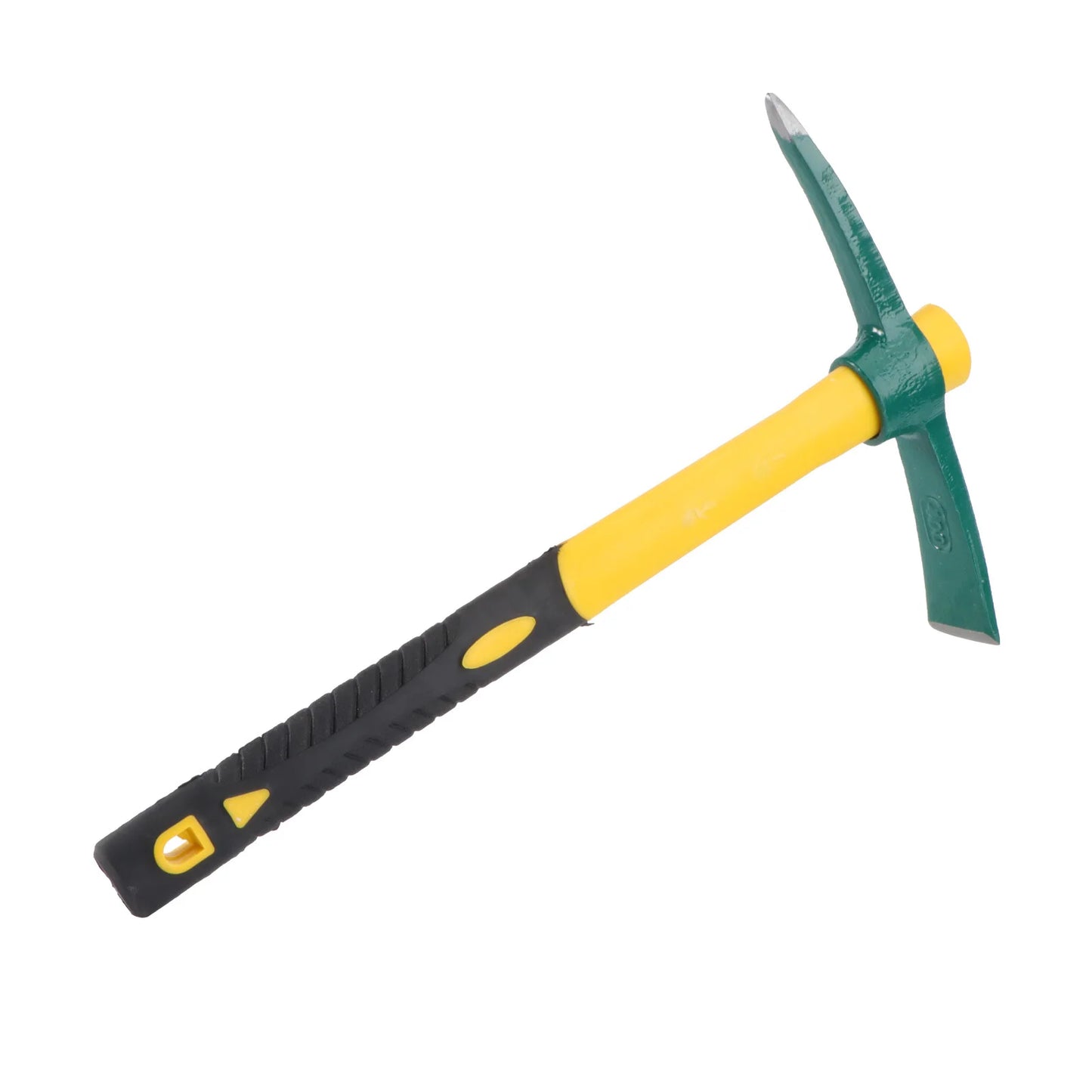 Yellow Fiberglass Garden Pickaxe Hoe with Durable Lightweight Plastic Handle Portable Household Yard Planting Tool