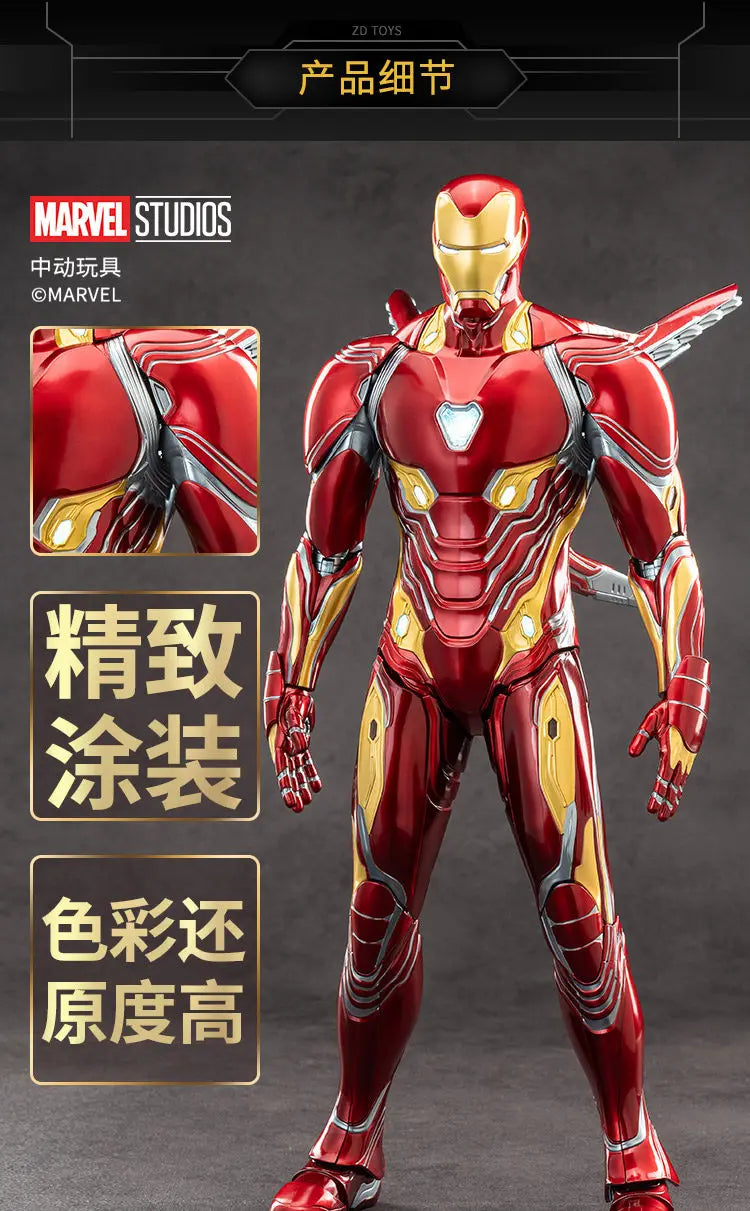 ZDTDS Original 1/5 36CM Iron Man MK50 MK3 LED-Beleuchtung 10-jähriges Jubiläum Tony Stark Modell Actionfigur Geschenk
