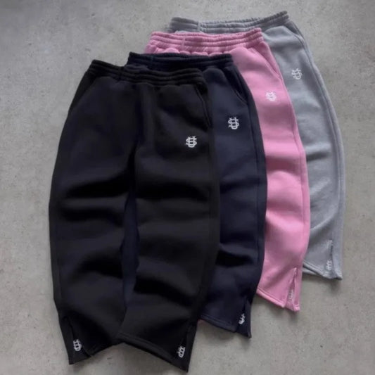 Pantalon Homme Brodé 2025 Automne Hiver hip-hop Décontracté Jogging d'Escalade Survêtement Nouvelle Mode Homme Pantalon large Unisexe