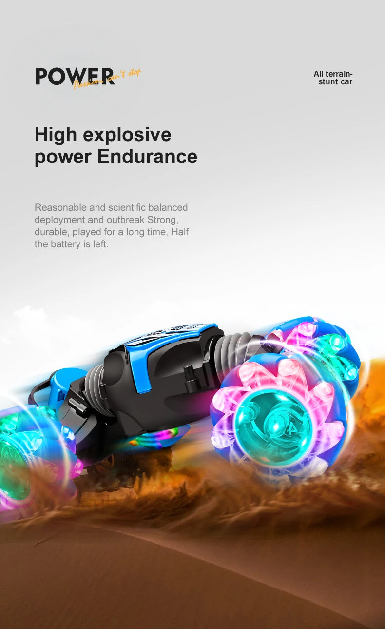 Top RC Stunt Car 2.4G Ferngesteuertes Auto RC Uhr Gestensensor LED Rotation Geschenk Elektronisches Spielzeug für Kinder Jungen