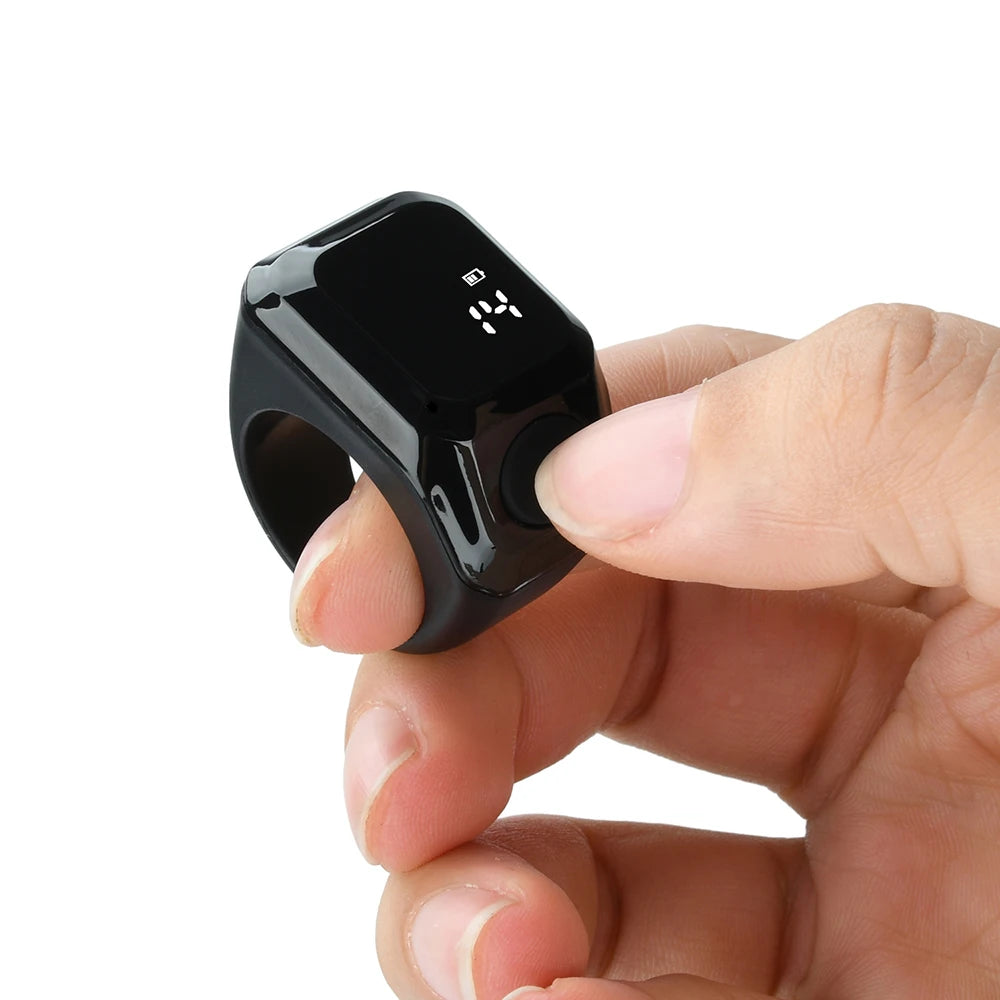 Tragbarer Bluetooth Zählordner Zeiterinnerung Digitalanzeige Zähler Smart APP Ringzähler Tragbarer Tasbih Zikr Ring Misbah