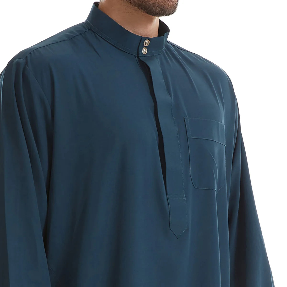 Muslimische Männer Jubba Thobe Langes Gewand Saudi-Islamisch Muslimische Kleidung Abaya Kaftan Islam Dubai Arabisches Kleid Eid Djellaba Dishdasha
