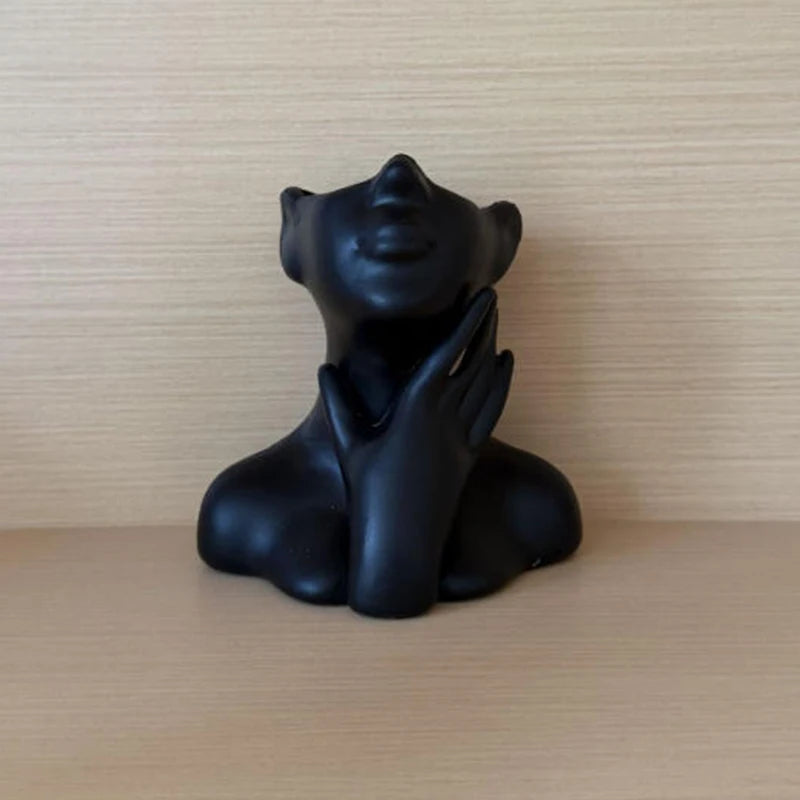 Multifunktionaler Schreibtisch-Organizer, kreative menschliche Körperform-Vase, Make-up-Pinsel- und Stifthalter, Statuen-Ornament, Heim- und Bürodekoration