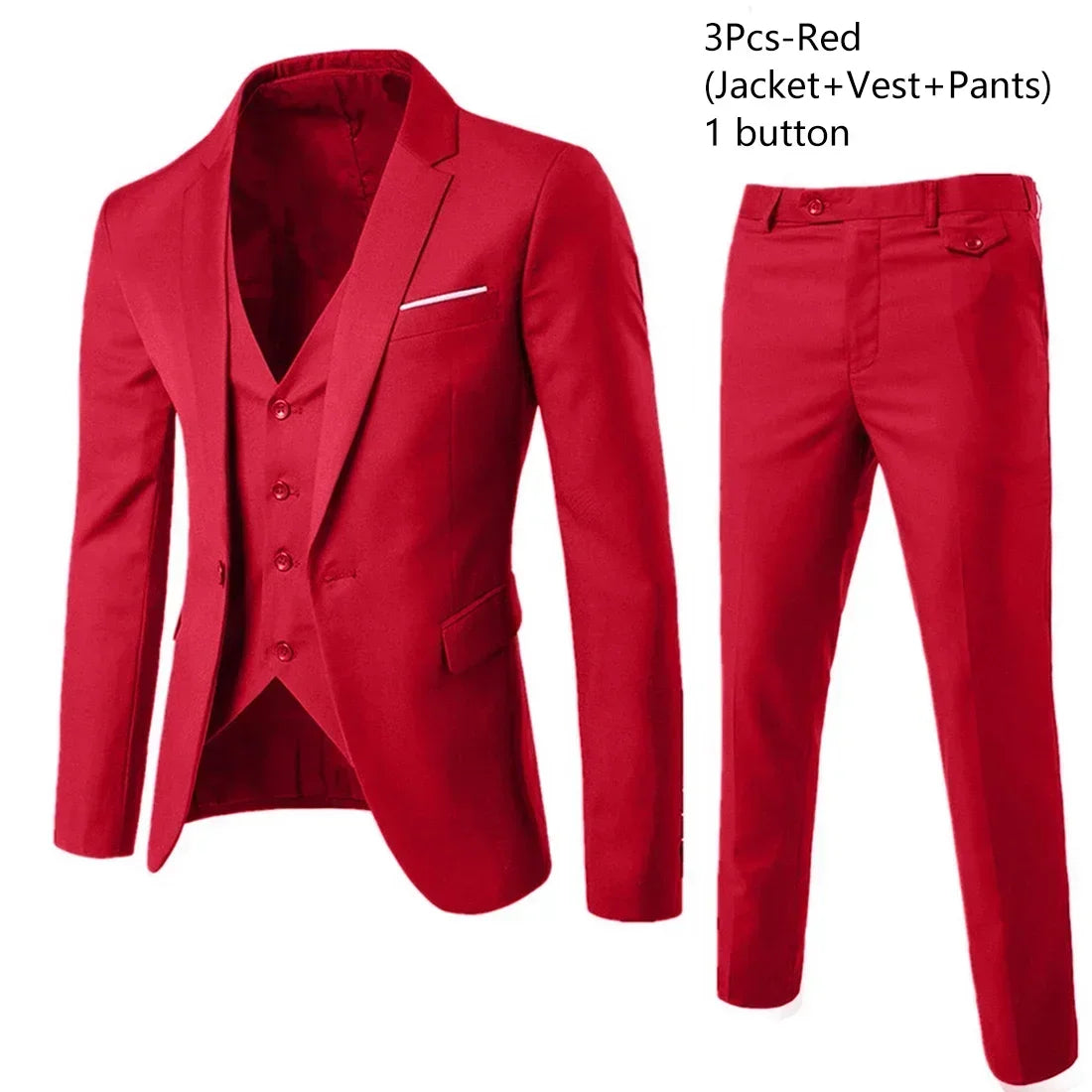 Suits For Men 3 Pieces Set Elegant Wedding  Fashion Classic Full Jackets Vest Pants Blazers Outfit 2025 Formal Costume