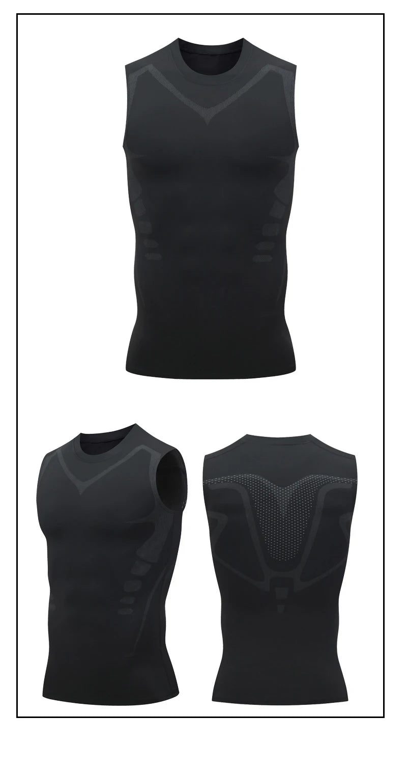 Kompressions-Tanktop Herren Gym-Shirt Ärmellos Schnelltrocknend Bedruckte Sportbekleidung Herren Fitness Bodybuilding Weste Workout Muskel-Top