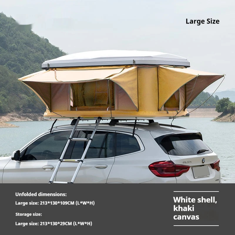Durable Automatic Foldable Hard Top Roof Tent - For Sedan, SUV, Off-Road, Pickup & Outdoor Camping Self-Driving