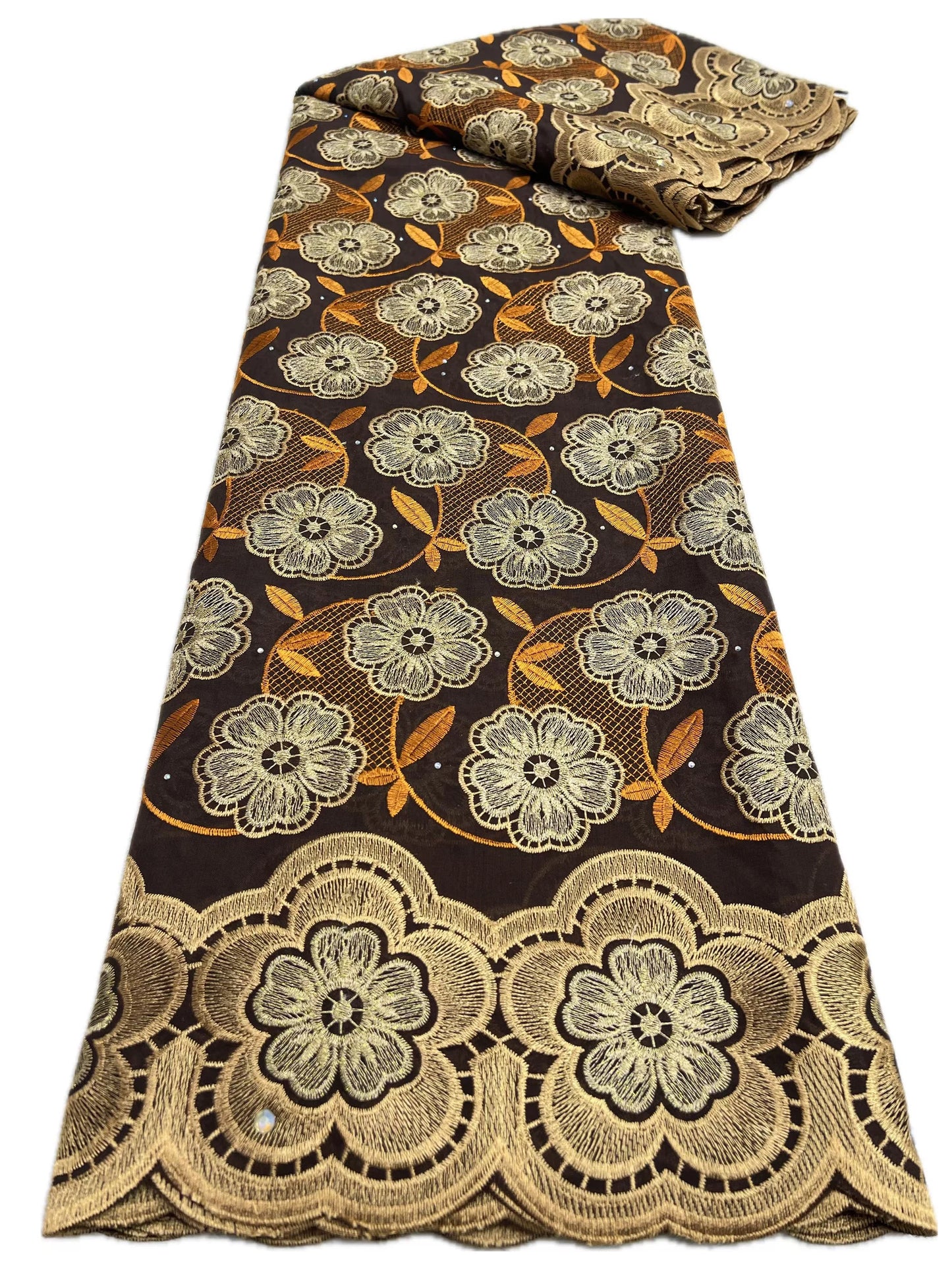 Dentelle Voile Suisse En Suisse Avec Pierres Appliquées Fleur 3D 2026 Tissu De Dentelle Africaine Super Qualité Pour Robe De Mariée En Dentelle