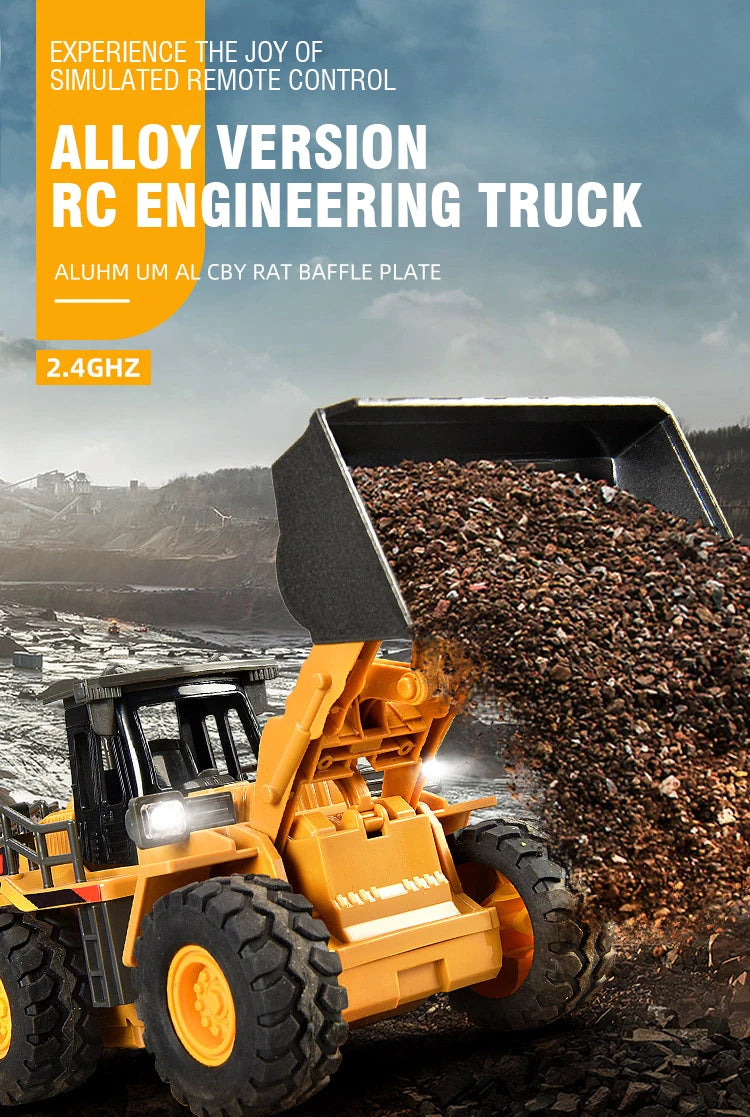 9CH Legierung Fernbedienung Bagger Planierraupe Muldenkipper Simulation Technik Fahrzeug Spielzeug RC Trucks Modell Kinder Spielzeug Geschenke