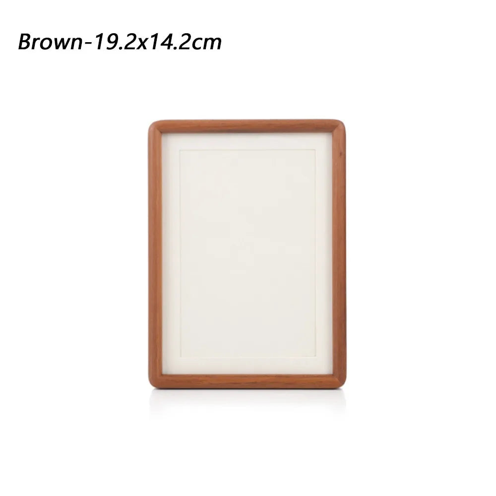 New 6/7/8 Inch Black Walnut Photo Frame Simple Handmade Mortise Tenon Photo Frame Real Wooden Picture Frame