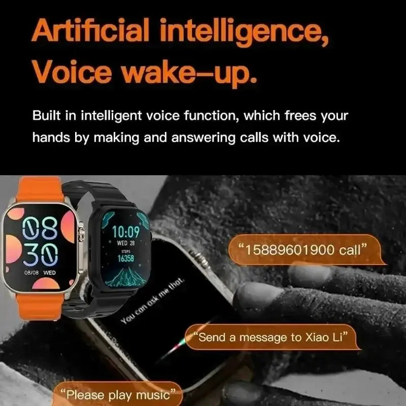 T900 Ultra 2 Watch Smartwatch Ultra Gen 2 IWO Watch NFC Bluetooth-Anruf Herzfrequenz Wasserdicht 2,2 Zoll Kabellose Fitnessuhr