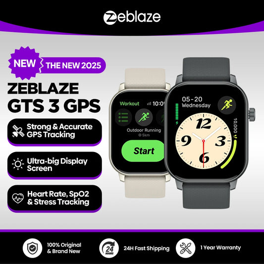 Neue 2025 Zeblaze GTS 3 GPS Sport-Smartwatch mit Sprachfunktion, 2,01" Display, Herzfrequenz-, SpO2- und Stress-Tracking-Smartwatch für Damen und Herren