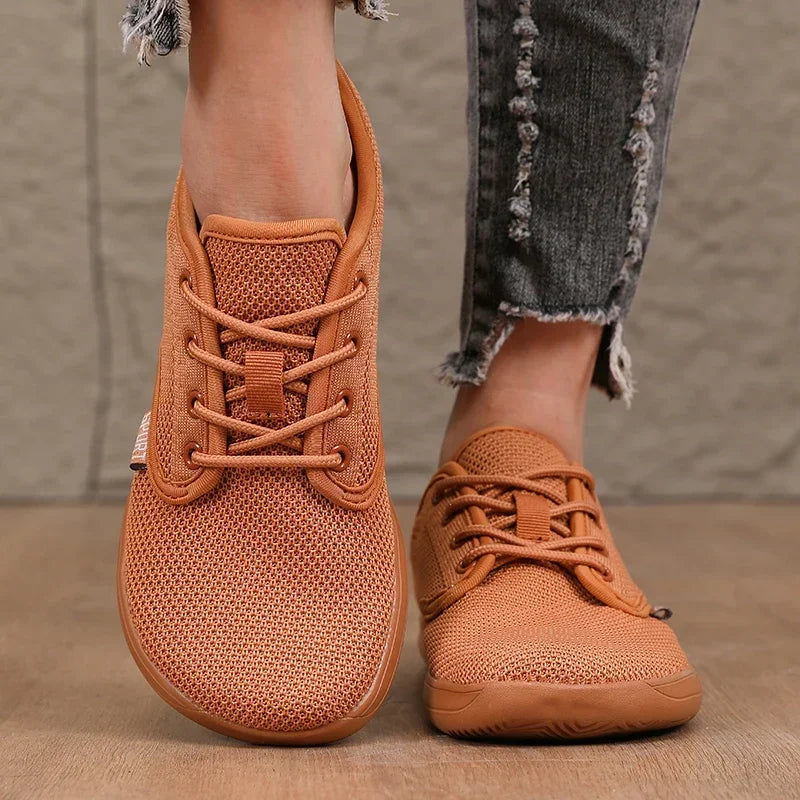 2025 Summer Men's Running Shoes Barefoot Fitness Mesh Sports Shoes Women Flat Bottom Wide Foot Shoes Slow Running Brand Sneakers
