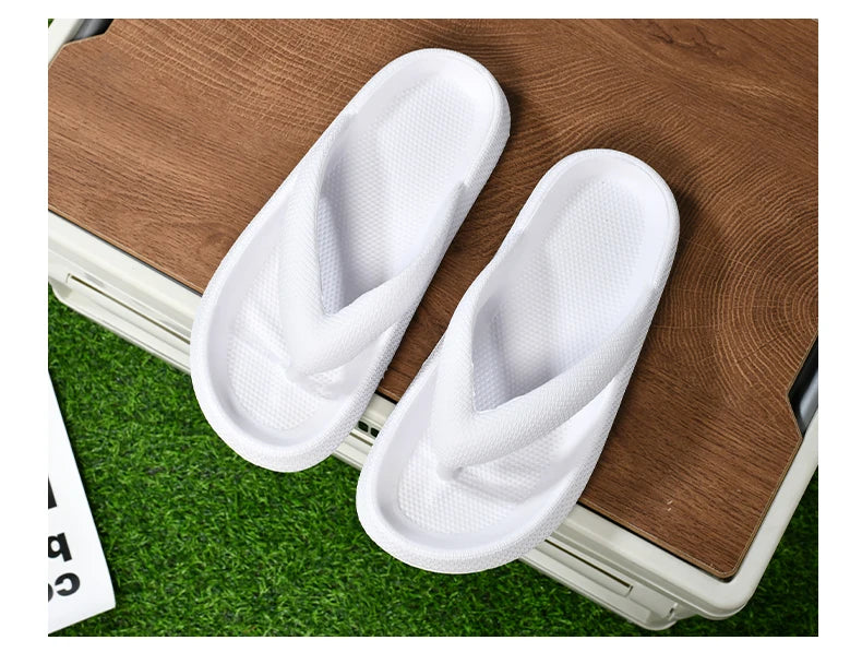 Ladies Lightweight Solid Color Sandals - Casual Indoor/Outdoor Couples Flip Flops, Comfortable Slip-On Beach Footwear
